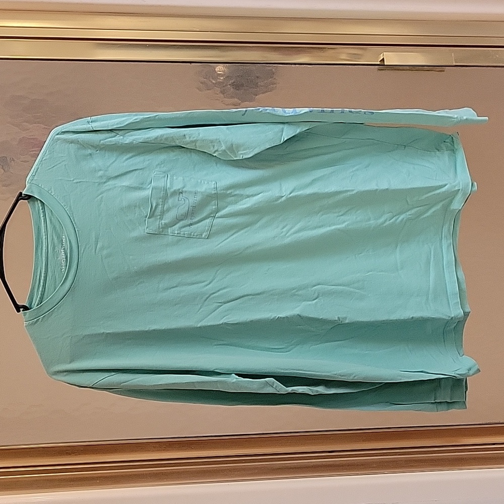 Mint green long sleeve men's vineyard vines shirt